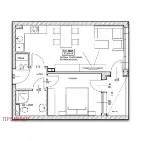 2-СТАЕН, 63 m2 - Holmes.bg 2-СТАЕН, 63 m2