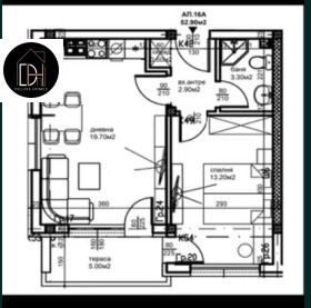2-СТАЕН, 53 m2 - Holmes.bg 2-СТАЕН, 53 m2