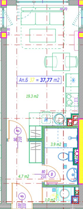 1-СТАЕН, 46 m2 - Holmes.bg 1-СТАЕН, 46 m2