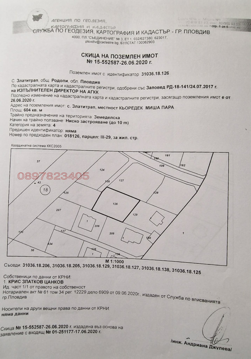 Продава ПАРЦЕЛ, област Пловдив, с. Златитрап • 51200 € / 100138.50 лв. • 20720768 1 — Holmes.bg Продава ПАРЦЕЛ, област Пловдив, с. Златитрап • 51200 € / 100138.50 лв. • 20720768 1