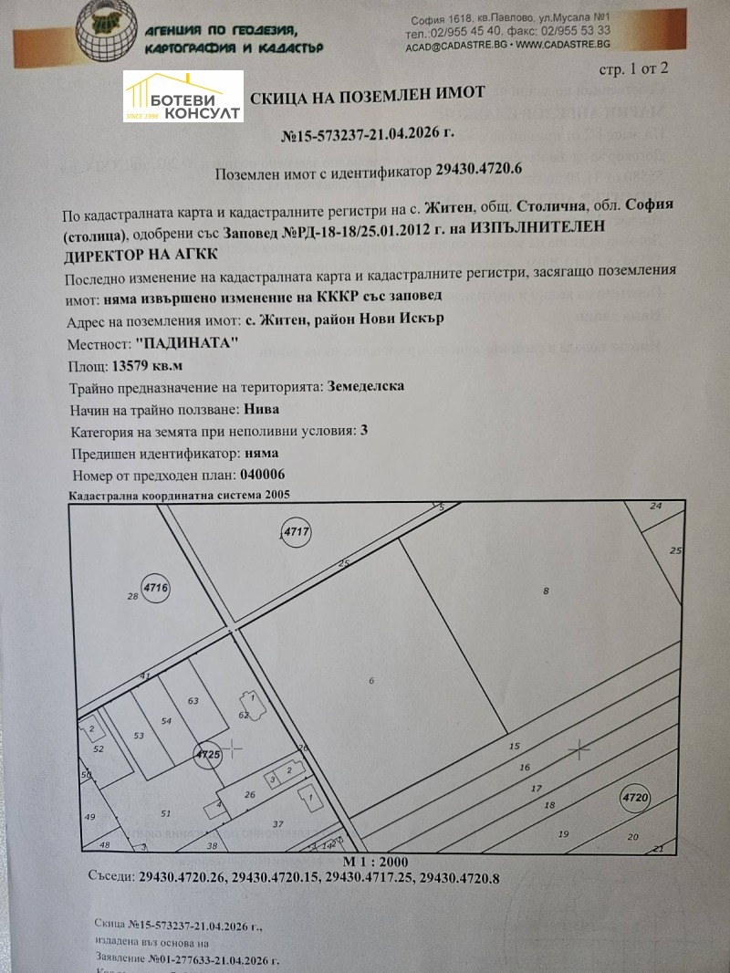 Продава ПАРЦЕЛ, град София, с. Житен • 611055 € / 1195119.70 лв. • 64276259 1 — Holmes.bg Продава ПАРЦЕЛ, град София, с. Житен • 611055 € / 1195119.70 лв. • 64276259 1