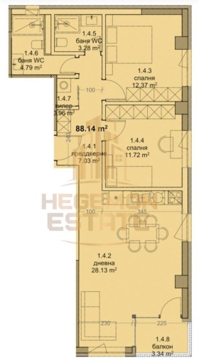 3-СТАЕН, 106 m2 - Holmes.bg 3-СТАЕН, 106 m2