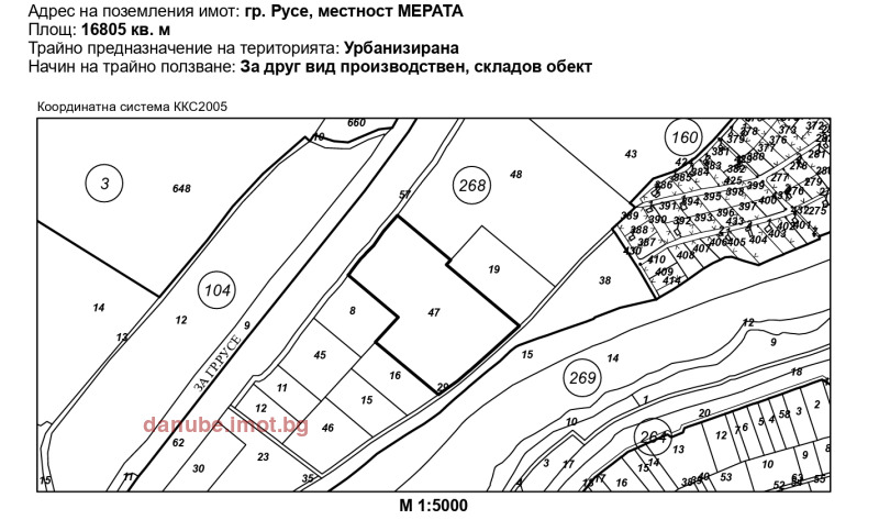 Продава  Парцел град Русе , Промишлена зона - Запад , 18605 кв.м | 95582406