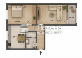 Продава 2-стаен, град София