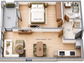 2-СТАЕН, 64 m2 - Holmes.bg 2-СТАЕН, 64 m2