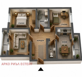 3-СТАЕН, 76 m2 - Holmes.bg 3-СТАЕН, 76 m2