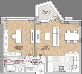 2-СТАЕН, 61 m2 - Holmes.bg 2-СТАЕН, 61 m2