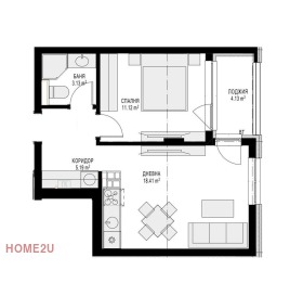 2-СТАЕН, 62 m2 - Holmes.bg 2-СТАЕН, 62 m2