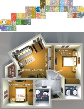 Продажба на тристайни апартаменти в град Бургас - изображение 3 