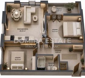 3-СТАЕН, 81 m2 - Holmes.bg 3-СТАЕН, 81 m2