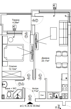 2-СТАЕН, 63 m2 - Holmes.bg 2-СТАЕН, 63 m2