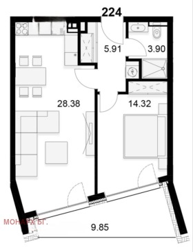 2-СТАЕН, 81 m2 - Holmes.bg 2-СТАЕН, 81 m2