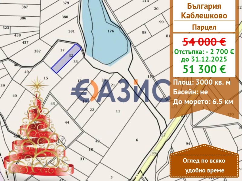 Продава ПАРЦЕЛ, гр. Каблешково, област Бургас