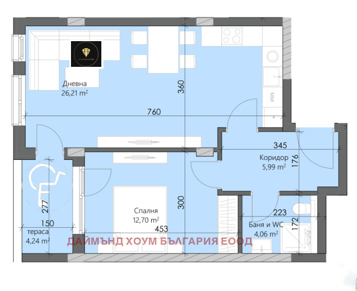 À venda  1 quarto Plovdiv , Karchiiaka , 76 m² | 49127650 - imagem [2]