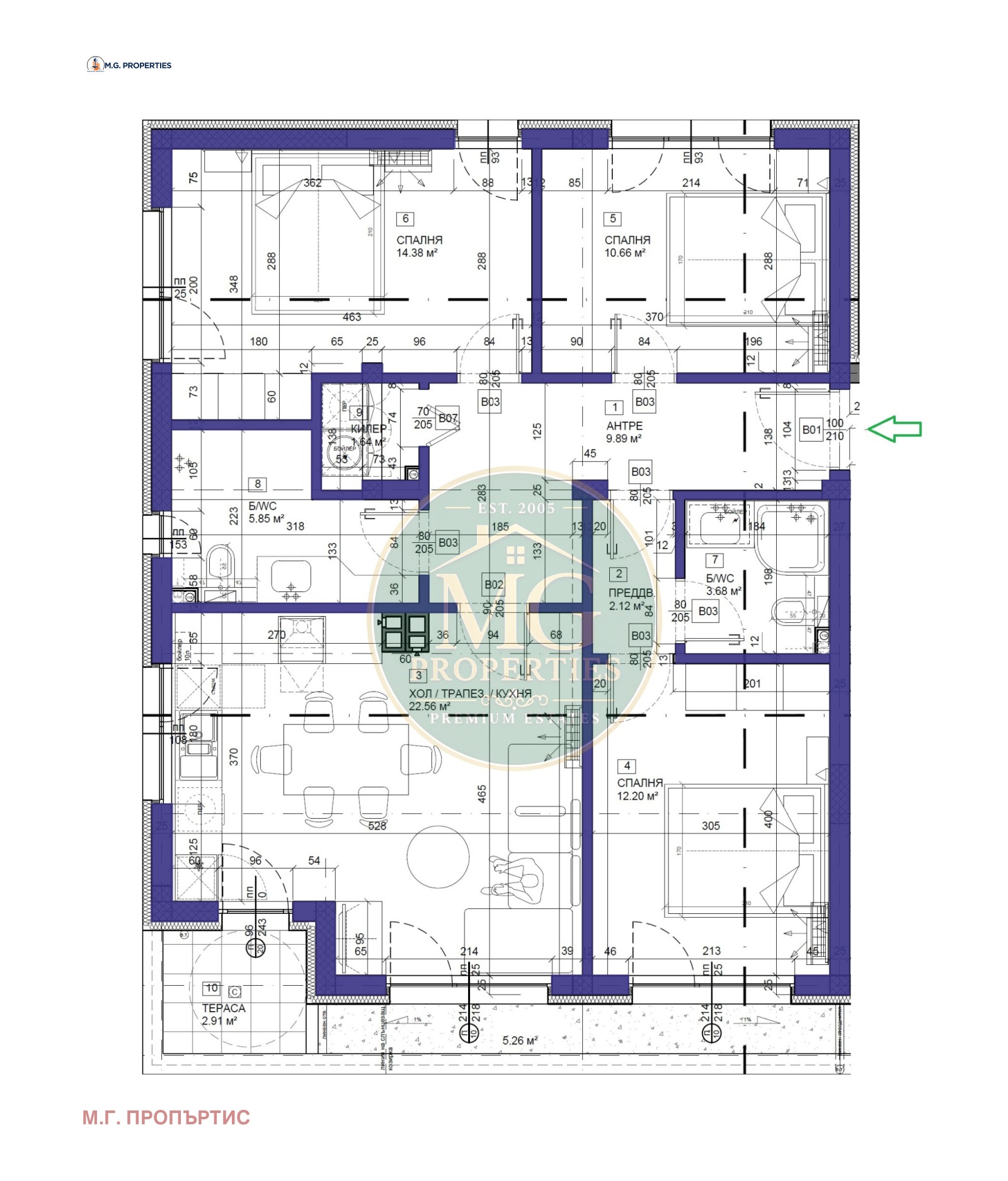 Продава 4-СТАЕН, гр. Варна, м-т Горна Трака, снимка 7 - Апартаменти - 55302087