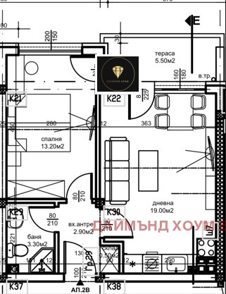 In vendita  1 camera da letto Plovdiv , Iugen , 58 mq | 27908117 - Immagine [2]