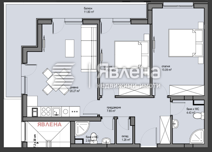 Продава  3-стаен град София , Красна поляна 2 , 101 кв.м | 22543458 - изображение [2]