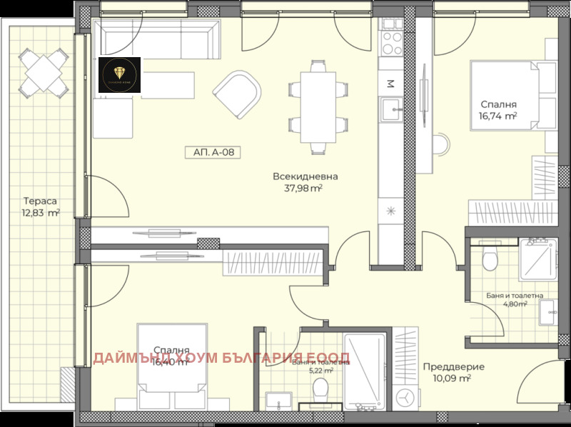 Продава 3-СТАЕН, гр. Пловдив, Остромила, снимка 2 - Aпартаменти - 49370565