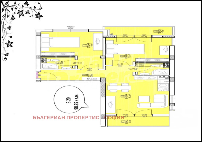 Продава 3-СТАЕН, гр. София, Малинова долина, снимка 15 - Апартаменти - 53172588