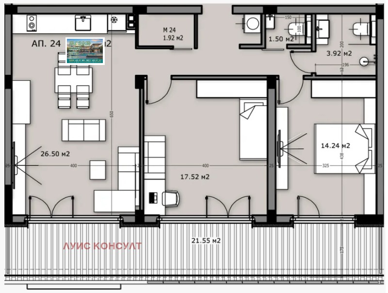 Продава 3-СТАЕН в град Монтана, в.з. Юг - 119 кв.м / 238 000 € » 465 487.54 лв., ЛУИС КОНСУЛТ