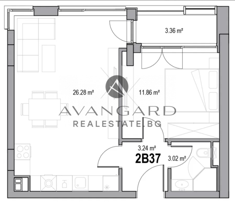 Продаја  1 спаваћа соба Пловдив , Христо Смирненски , 67 м2 | 47426257 - слика [5]