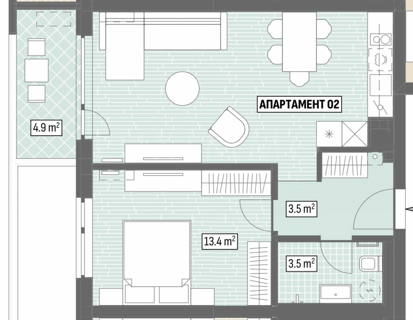 Продава 2-СТАЕН, гр. София, Малинова долина, снимка 2 - Апартаменти - 56727375