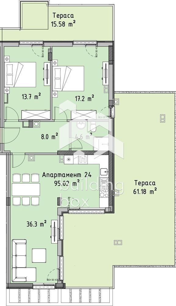 Продава 3-СТАЕН, гр. София, Витоша, снимка 5 - Aпартаменти - 47445180