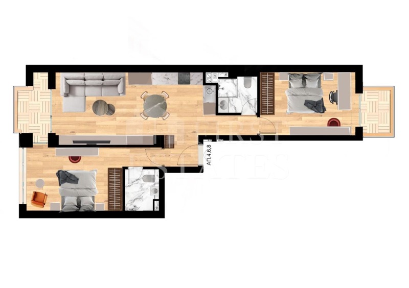 In vendita  2 camere da letto Sofia , Tsentar , 97 mq | 12748986 - Immagine [15]