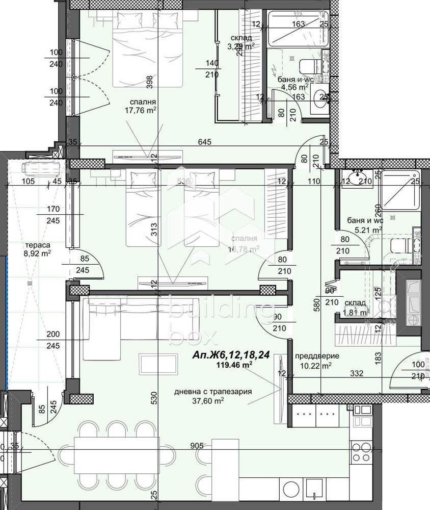 Продава 3-СТАЕН, гр. Пловдив, Тракия, снимка 2 - Апартаменти - 55189369