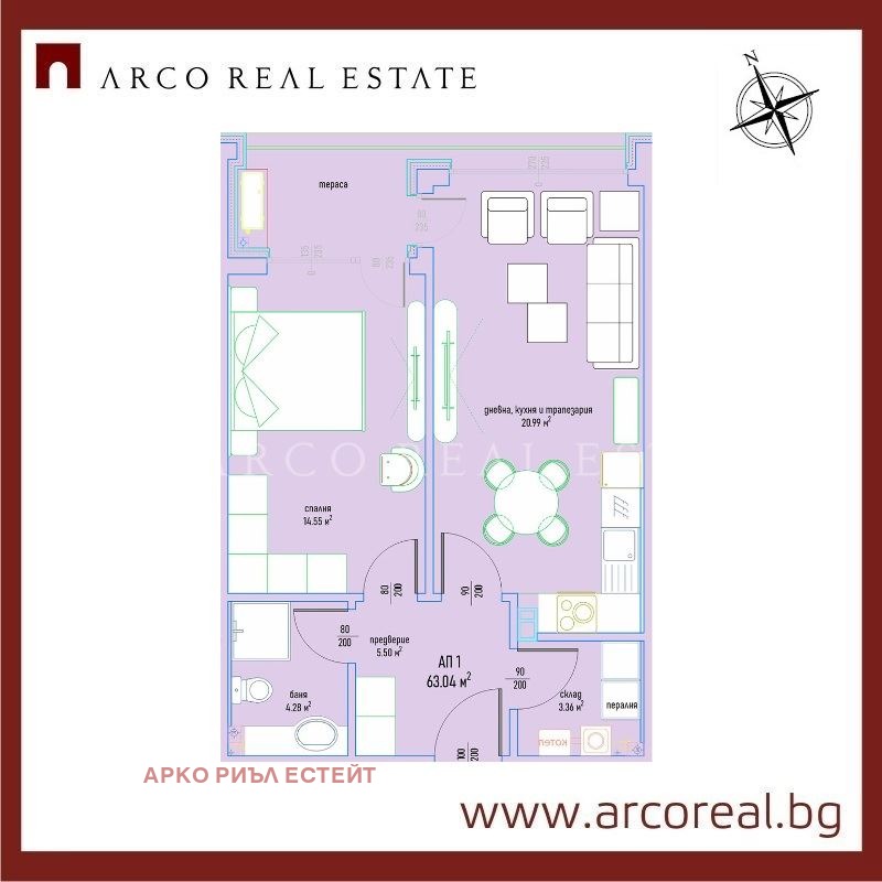 Продава 2-СТАЕН, гр. София, Малинова долина, снимка 2 - Апартаменти - 54145208