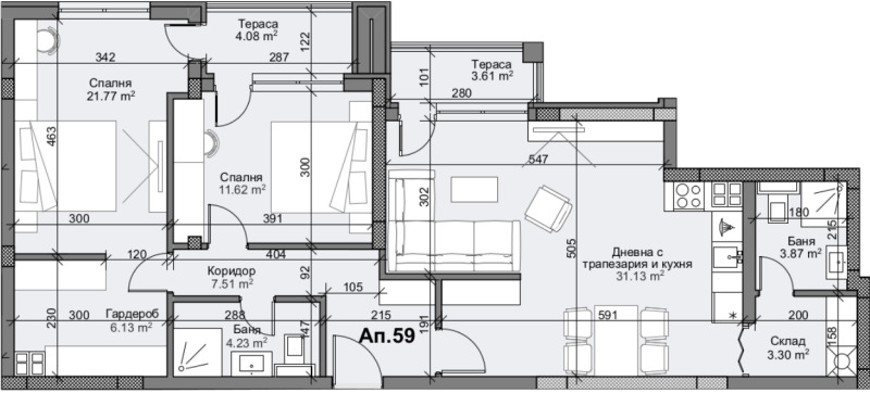 In vendita  2 camere da letto Plovdiv , Karshiiaka , 129 mq | 75470470