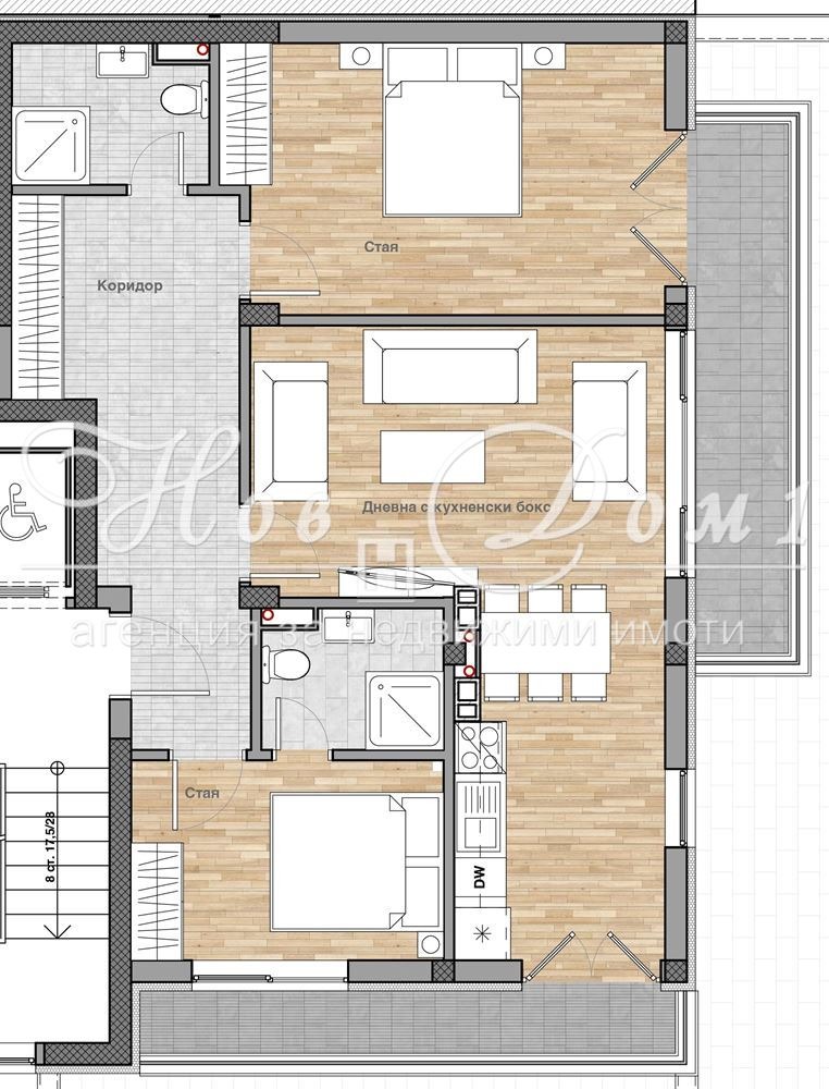Zu verkaufen  2 Schlafzimmer Sofia , Goze Deltschew , 110 qm | 55949953