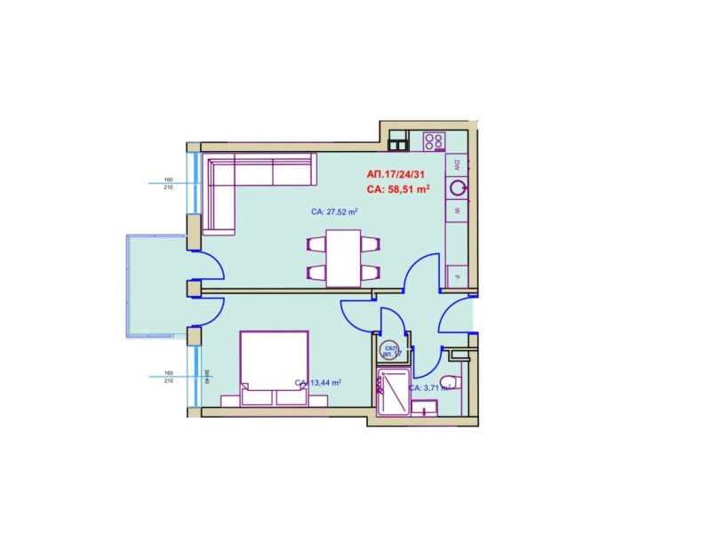 Продава 2-СТАЕН, гр. Бургас, област Бургас, снимка 5 - Aпартаменти - 49078330