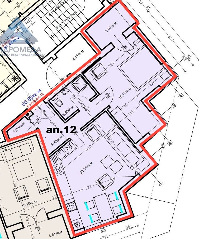 На продаж  1 спальня Плевен , 9-ти квартал , 78 кв.м | 62575320 - зображення [2]
