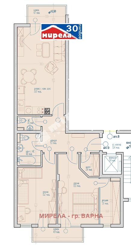 Продава 3-СТАЕН, гр. Варна, Виница, снимка 3 - Апартаменти - 52660530