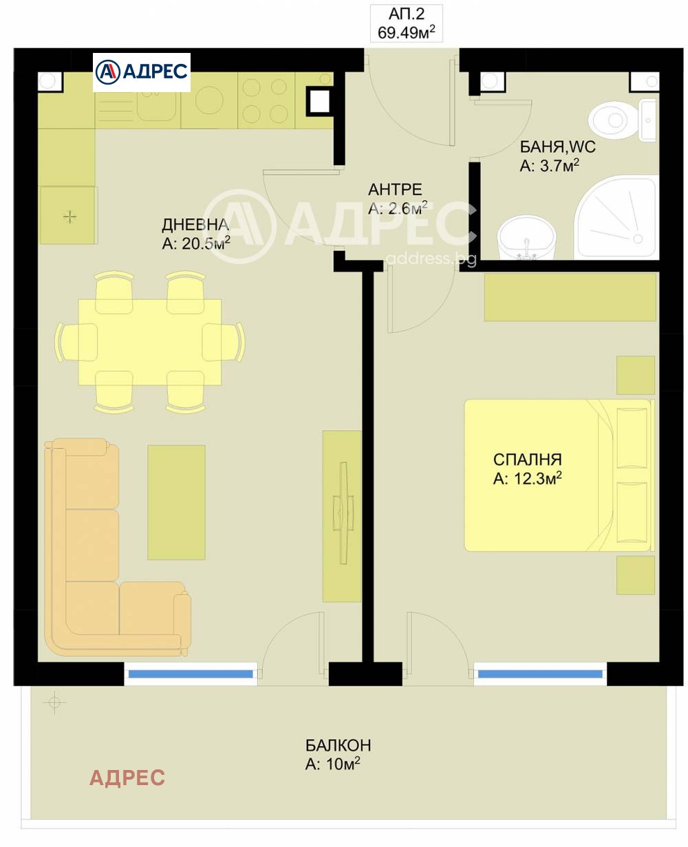 Продава 2-СТАЕН, гр. Варна, Гранд Мол, снимка 2 - Апартаменти - 53902419