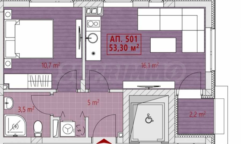 Til salg  1 soveværelse region Burgas , Nesebar , 53 kvm | 86526356 - billede [2]