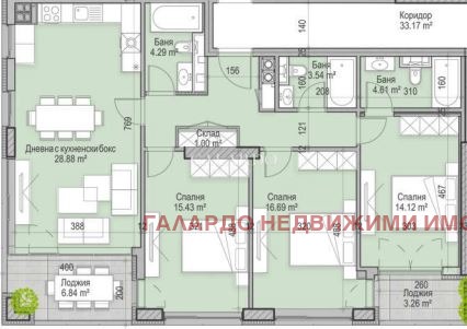 Продается  3 спальни София , Кръстова вада , 150 кв.м | 89486520 - изображение [2]