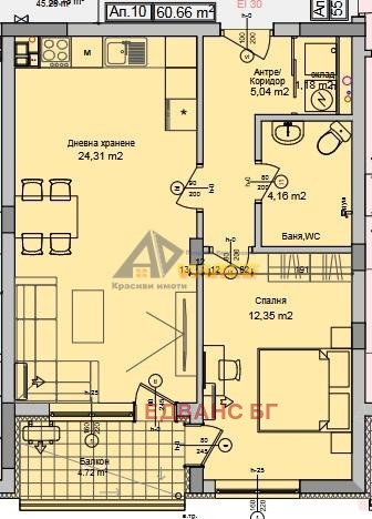 Продава  2-стаен град Бургас , Сарафово , 74 кв.м | 91601392 - изображение [2]