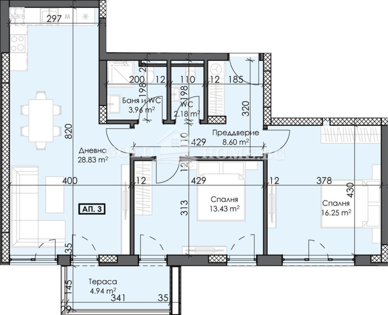 Продава 3-СТАЕН, гр. Пловдив, Тракия, снимка 8 - Aпартаменти - 48233033