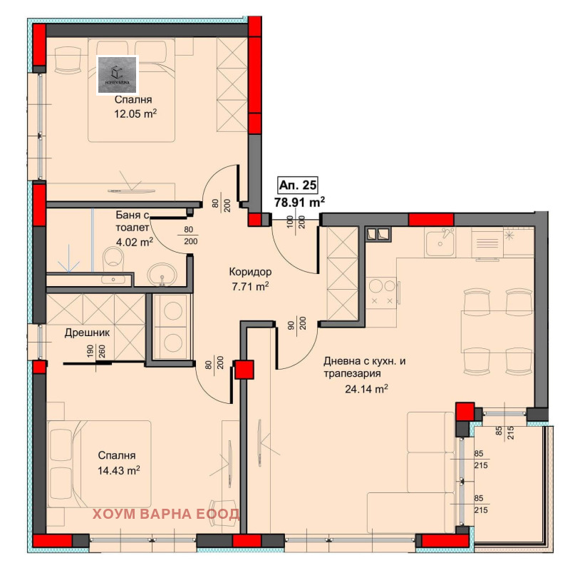 Продается  2 спальни Варна , Аспарухово , 89 кв.м | 27906902 - изображение [3]