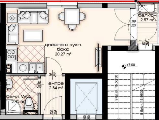 Продава 1-СТАЕН, гр. Варна, Владислав Варненчик 1, снимка 1 - Aпартаменти - 49492029