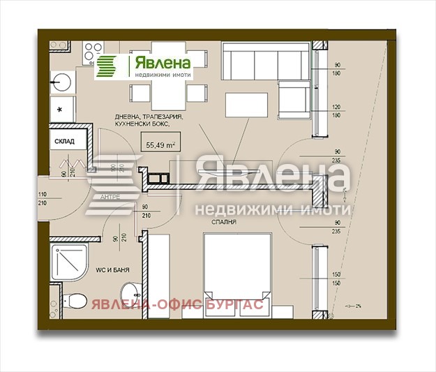 Продава 2-СТАЕН, гр. Поморие, област Бургас, снимка 4 - Aпартаменти - 48216718