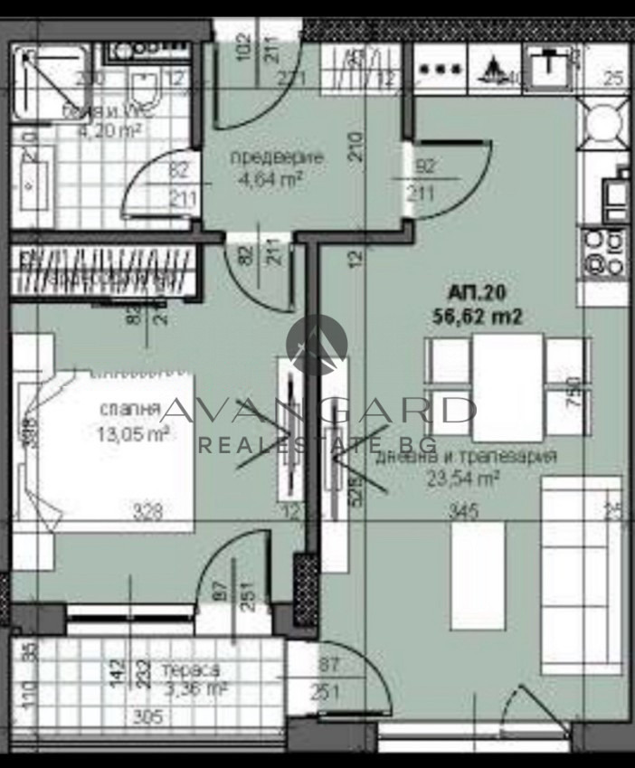 For Sale  1 bedroom Plovdiv , Trakiya , 66 sq.m | 83945004 - image [2]