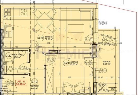 For Sale  1 bedroom Varna , Vazrazhdane 4 , 72 sq.m | 89675564 - image [4]