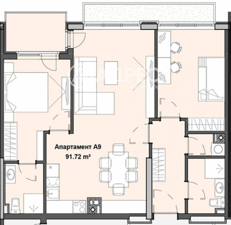 Продава 3-СТАЕН, гр. София, Кръстова вада, снимка 4 - Апартаменти - 53520695