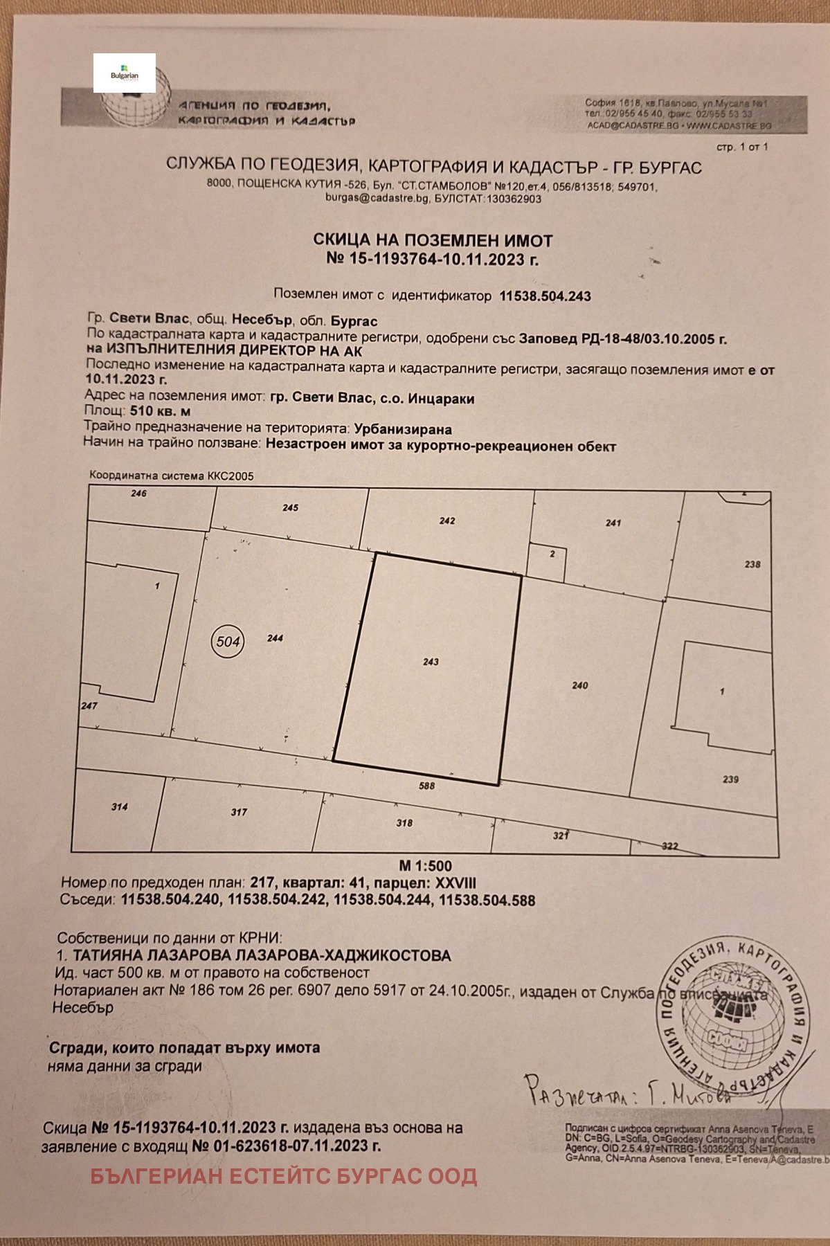 Продава ПАРЦЕЛ, гр. Свети Влас, област Бургас, снимка 11 - Парцели - 55885106