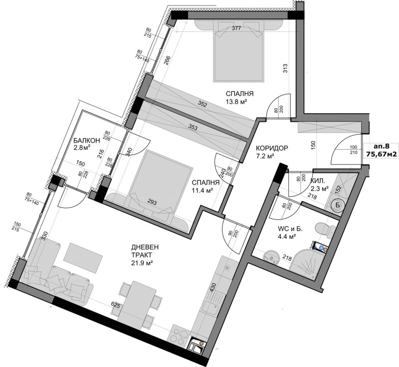 Продава  3-стаен град Варна , Владислав Варненчик 1 , 87 кв.м | 83843489 - изображение [4]