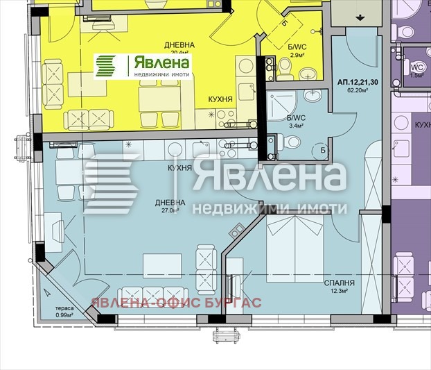 Продава 2-СТАЕН, гр. Бургас, област Бургас, снимка 5 - Aпартаменти - 47316914