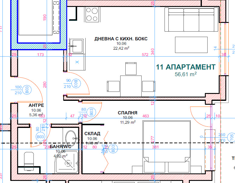 Na prodej  1 ložnice Burgas , Krajmorie , 63 m2 | 91426473 - obraz [3]